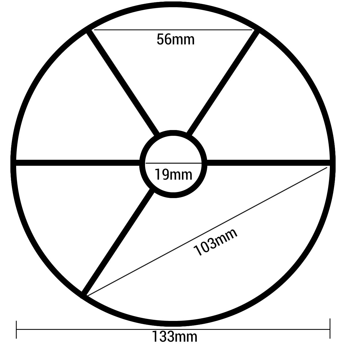 Rubberen ring 6-wegkraan Praher Ø133mm