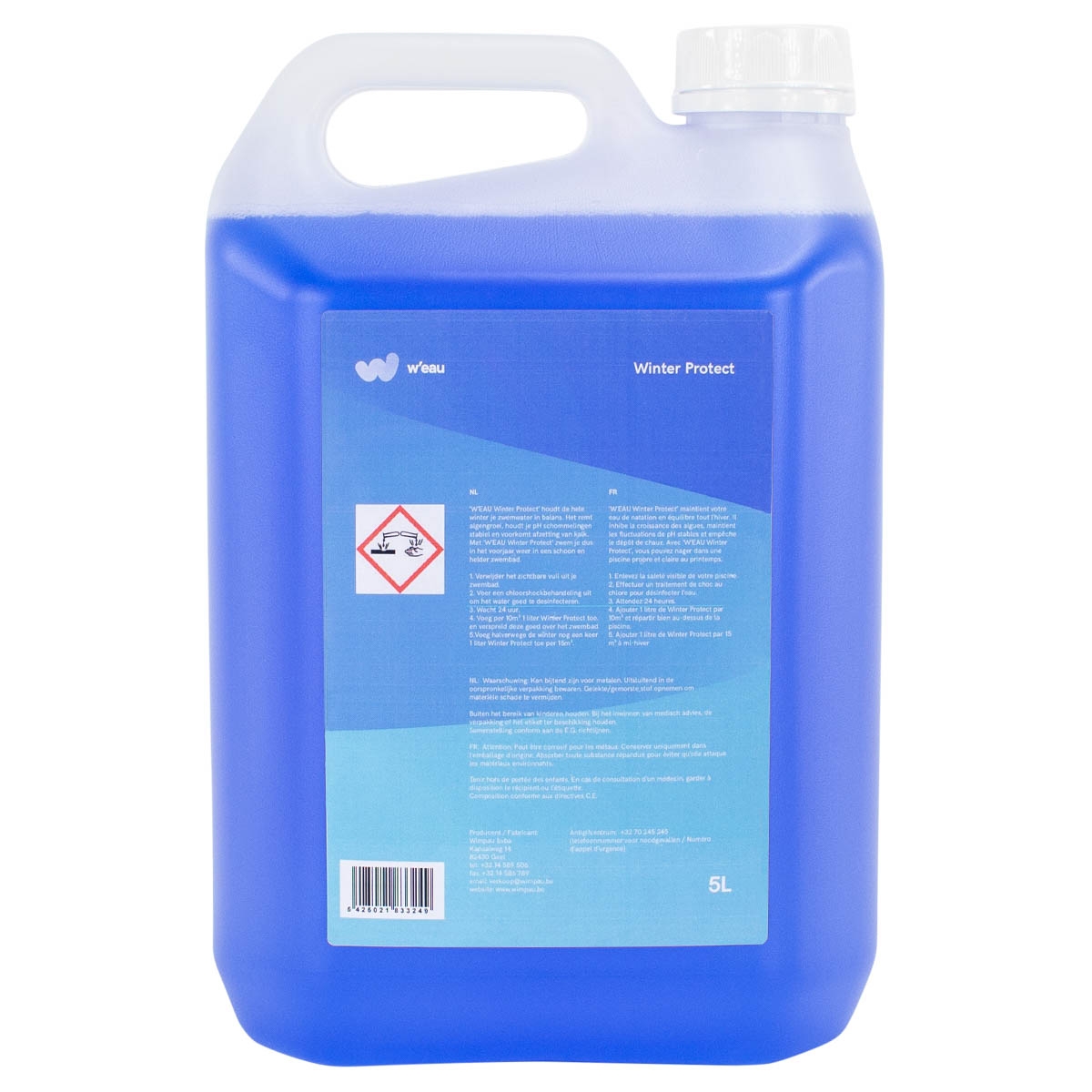 Overwinteringsvloeistof zwembad 5 liter achterkant