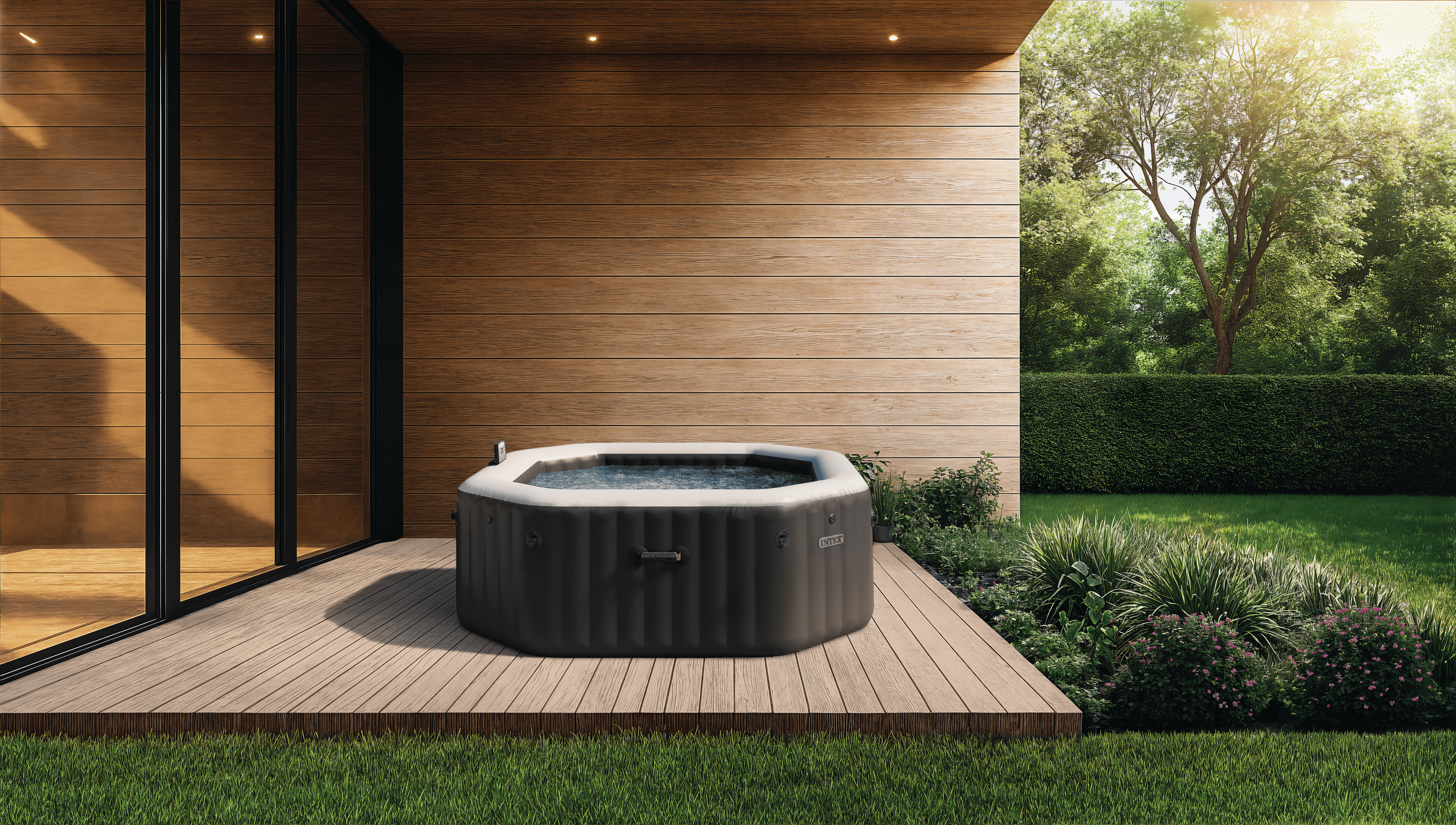 Intex Pure Spa Greystone Deluxe opblaasbare spa - 4 persoons