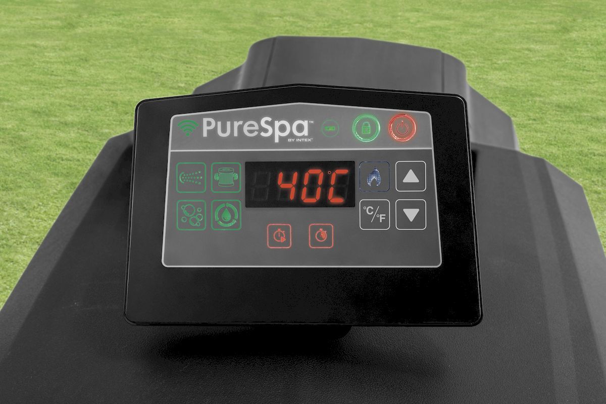Intex Pure Spa Jet & Bubble Deluxe opblaasbare jacuzzi 4 persoons - afneembaar bedieningspaneel