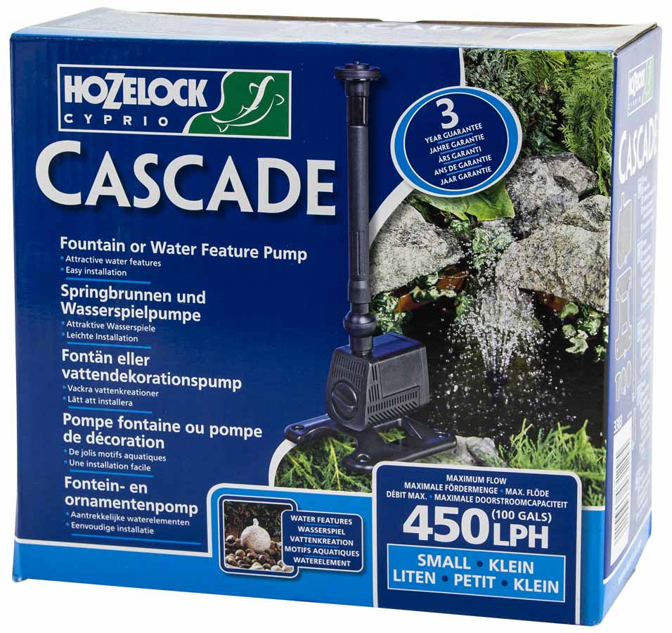 Hozelock Cascade 450 fonteinpomp doos.
