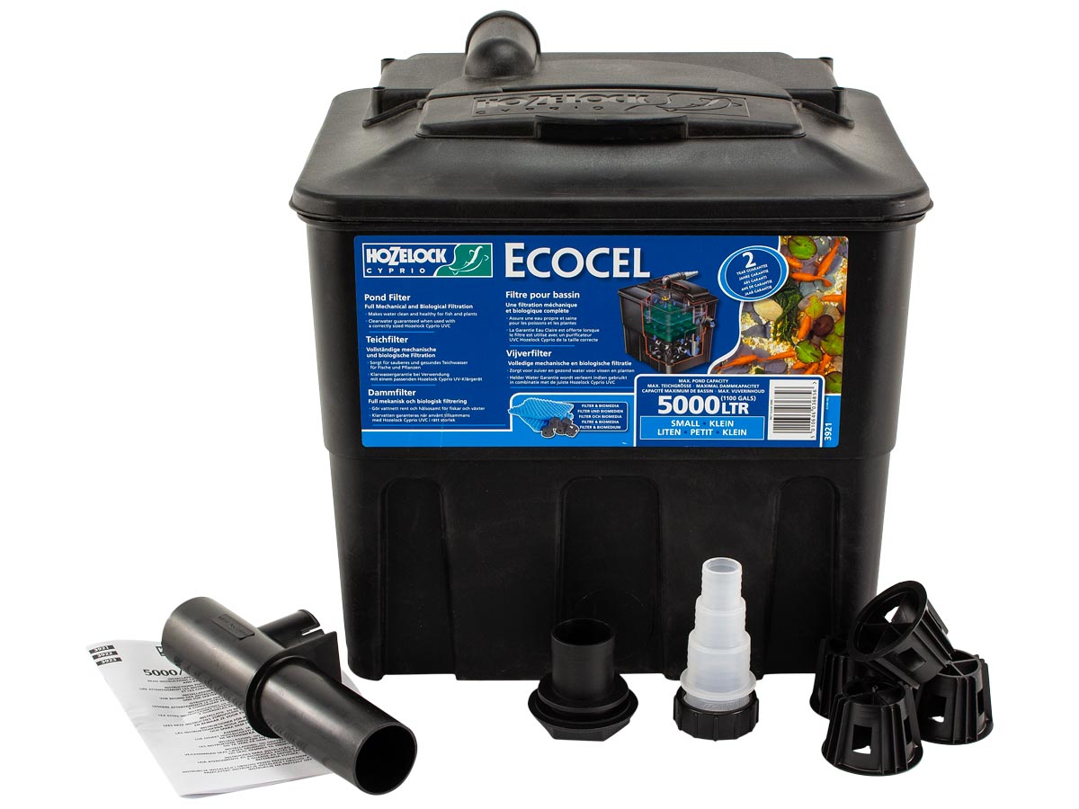 Hozelock Ecocel 5000 doorstroomfilter onderdelen.