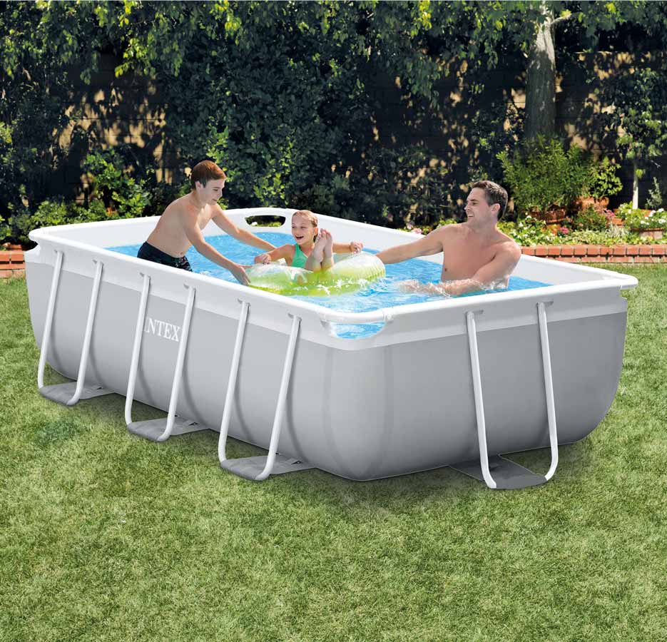 Intex Prism Frame Pool - 488 x 244 x 107 cm - met filterpomp en accessoires