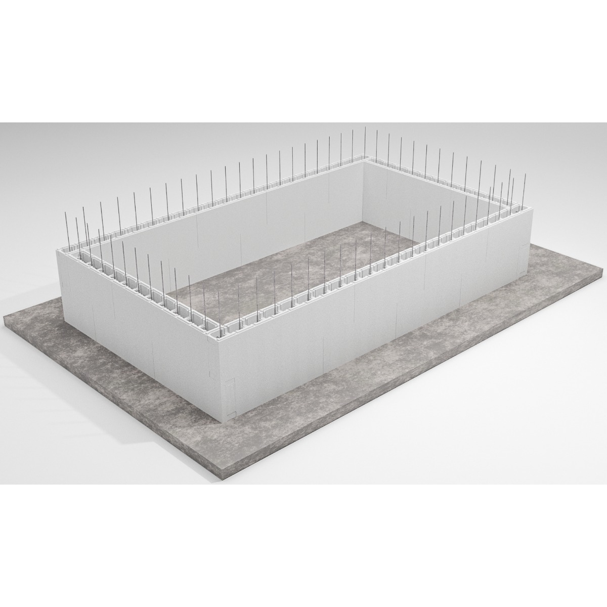 Zelfbouwpakket zwembad 8.00 x 4.00 x 1.50 m