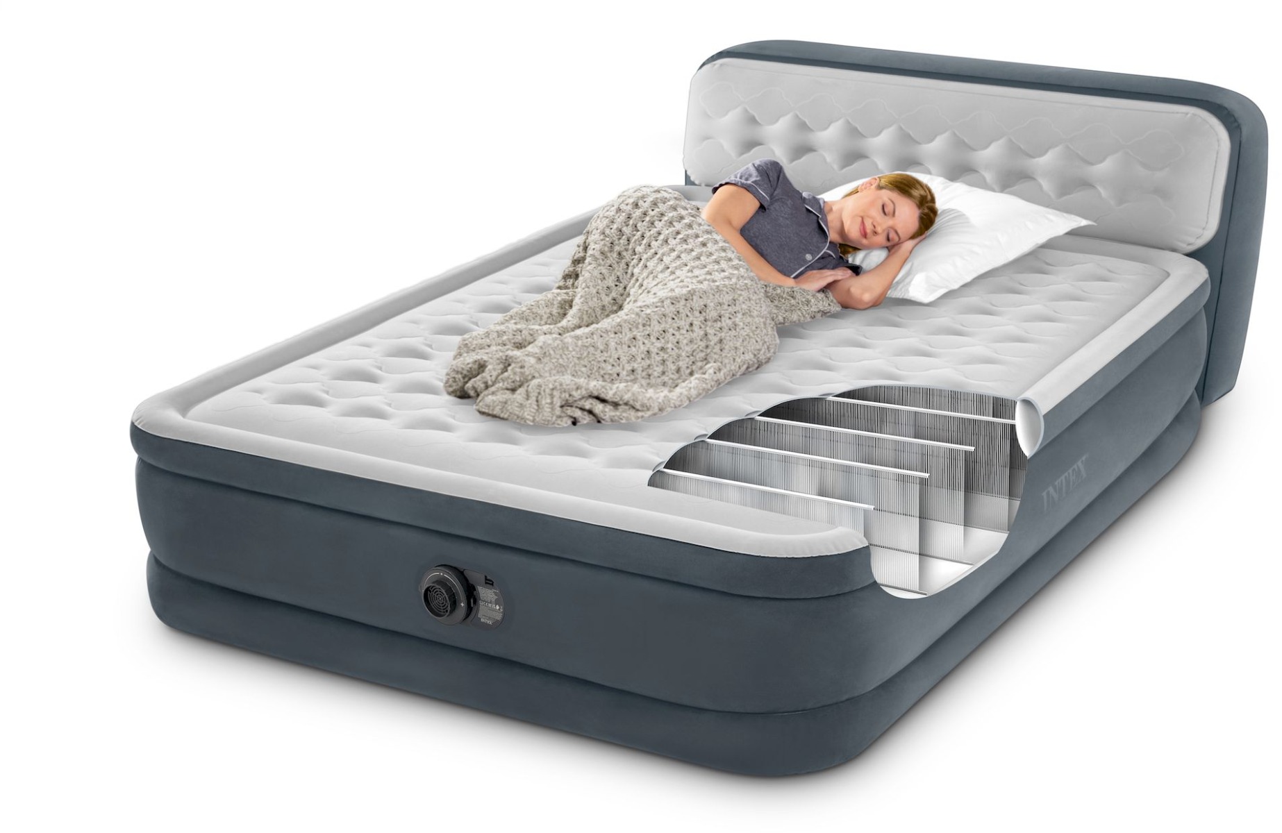 Intex Ultra Plush Headboard Luchtbed - Queensize