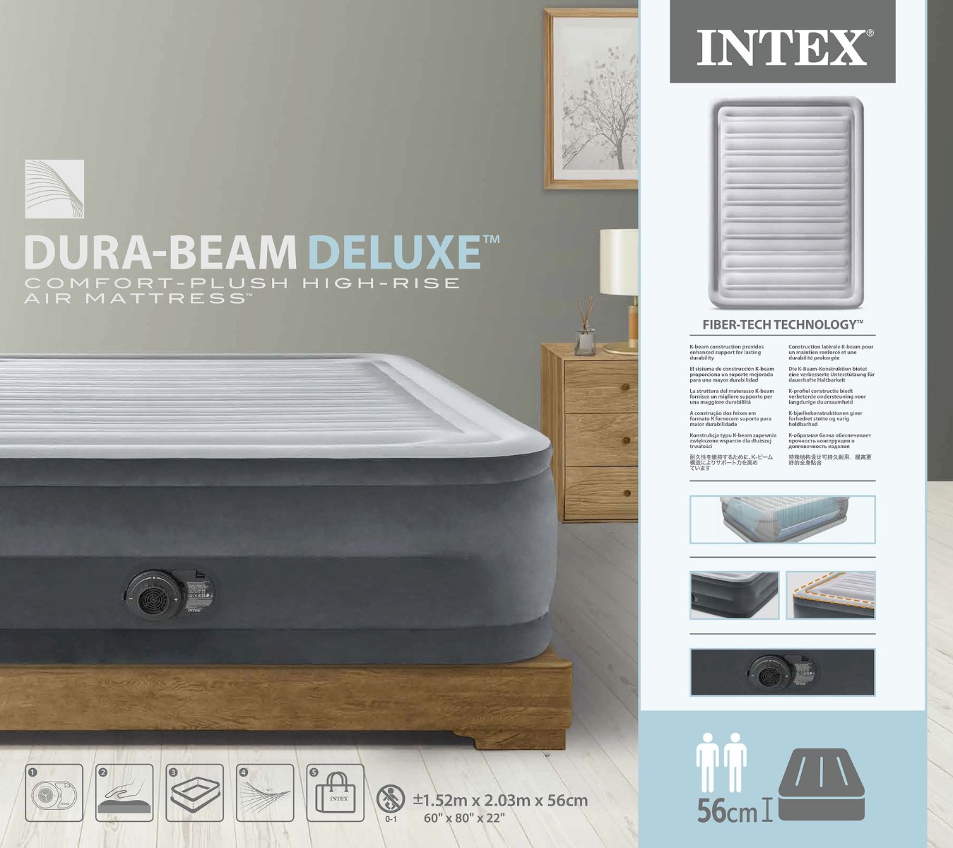 Intex Comfort Plush Extra Hoog Luchtbed - Queensize