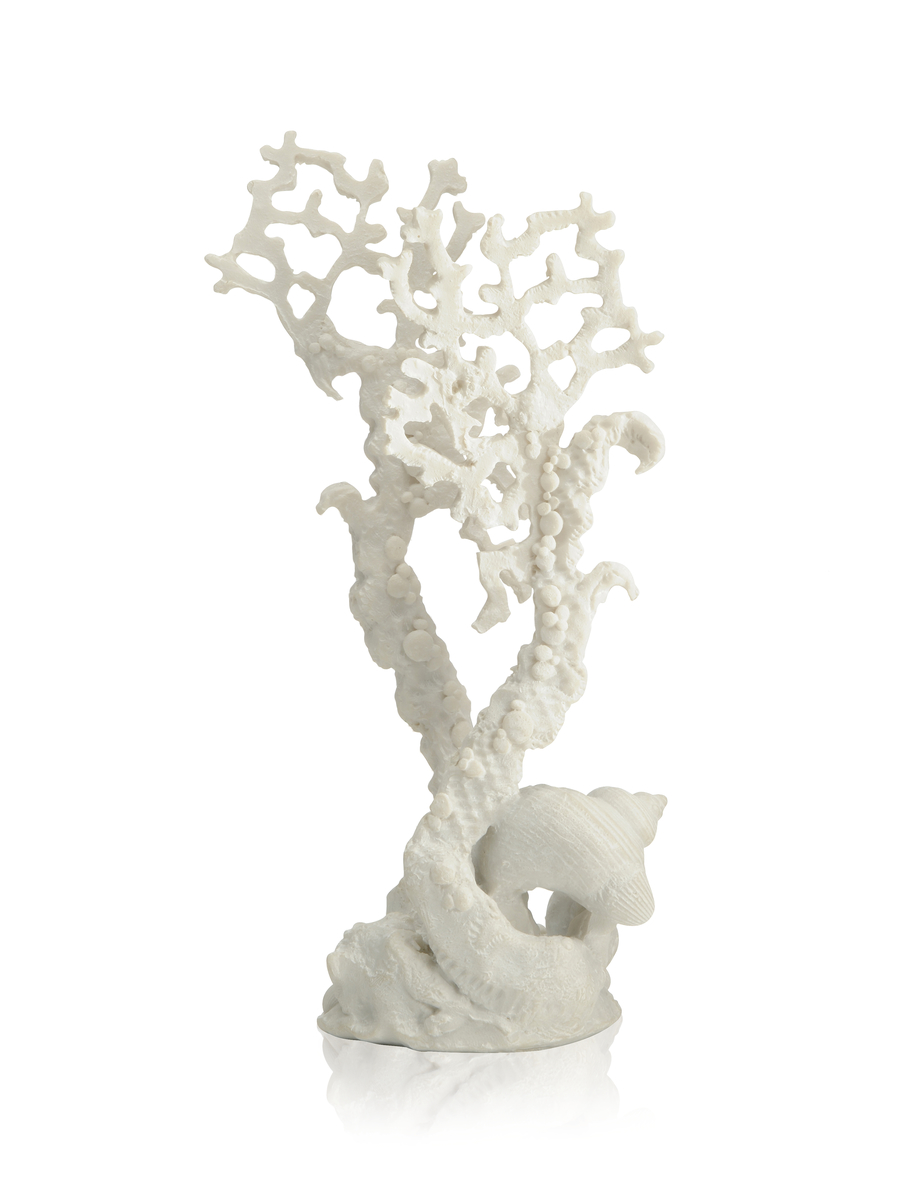 biOrb Fan Coral - Aquarium Ornament - Small - Wit