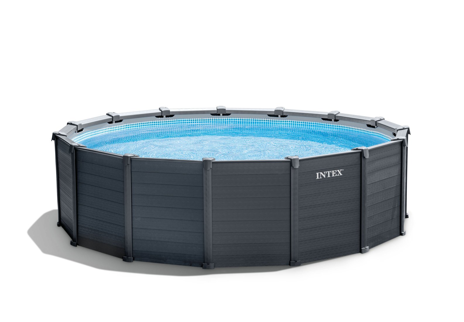 Intex Graphite Panel Pool - 478 x 124 cm - met zandfilterpomp en accessoires