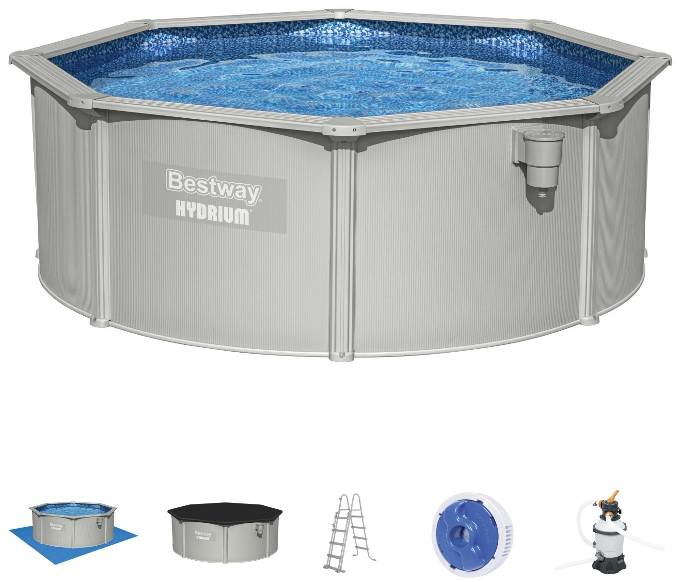 Bestway Hydrium Alderney metalen zwembad Ø360 x 120 cm