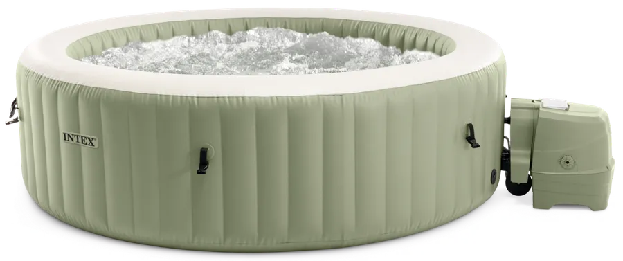 Intex Pure Spa Bubble massage Olive Green opblaasbare spa - 4 persoons
