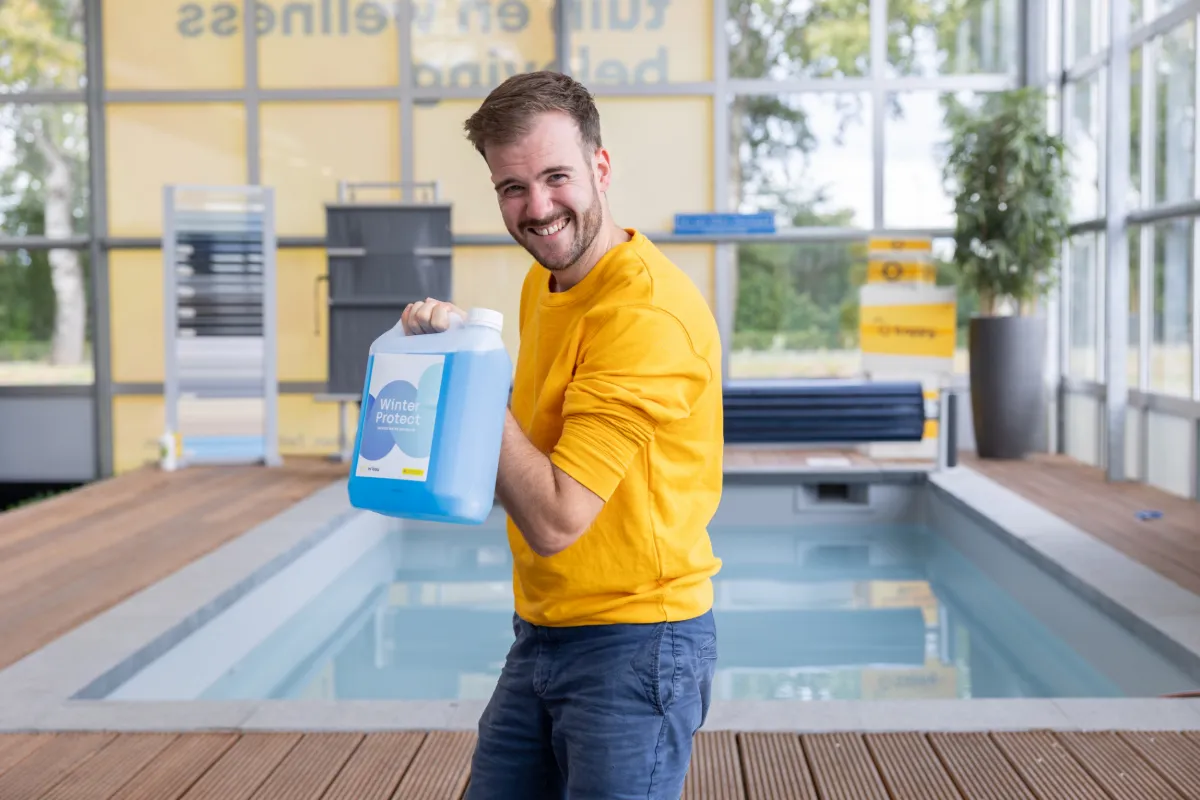 Jop met overwinteringsvloeistof