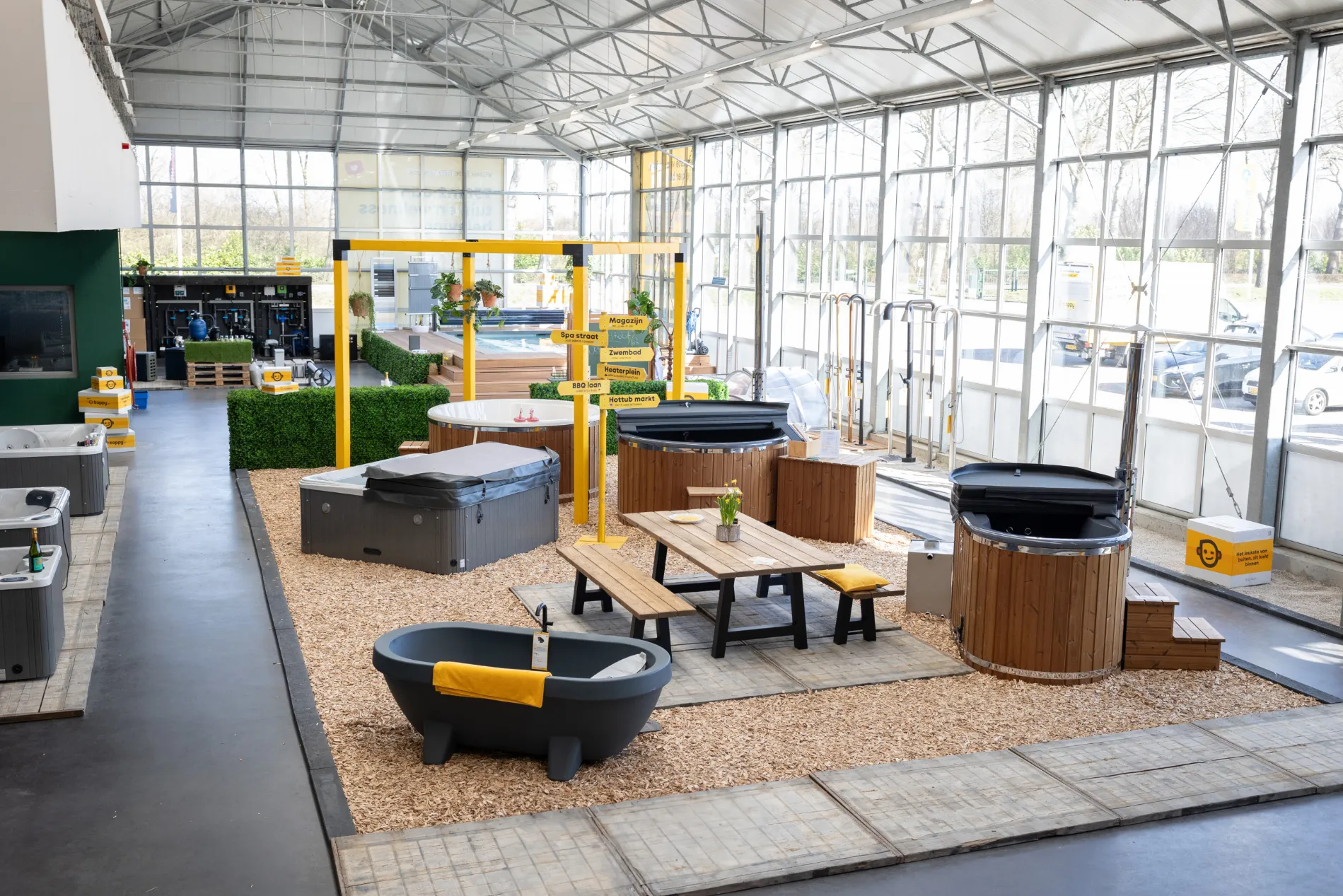 Hottub showroom overzicht