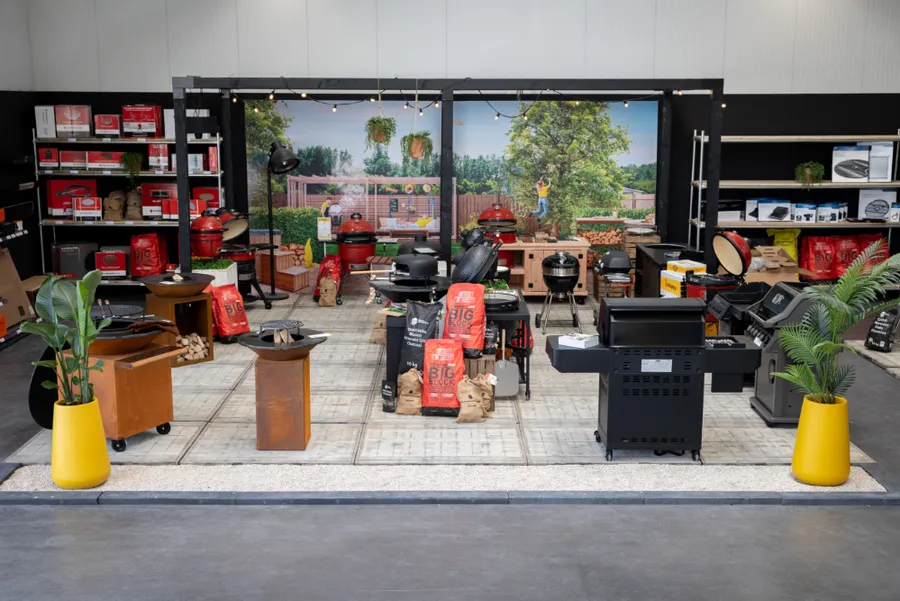 Buiten koken afdeling showroom