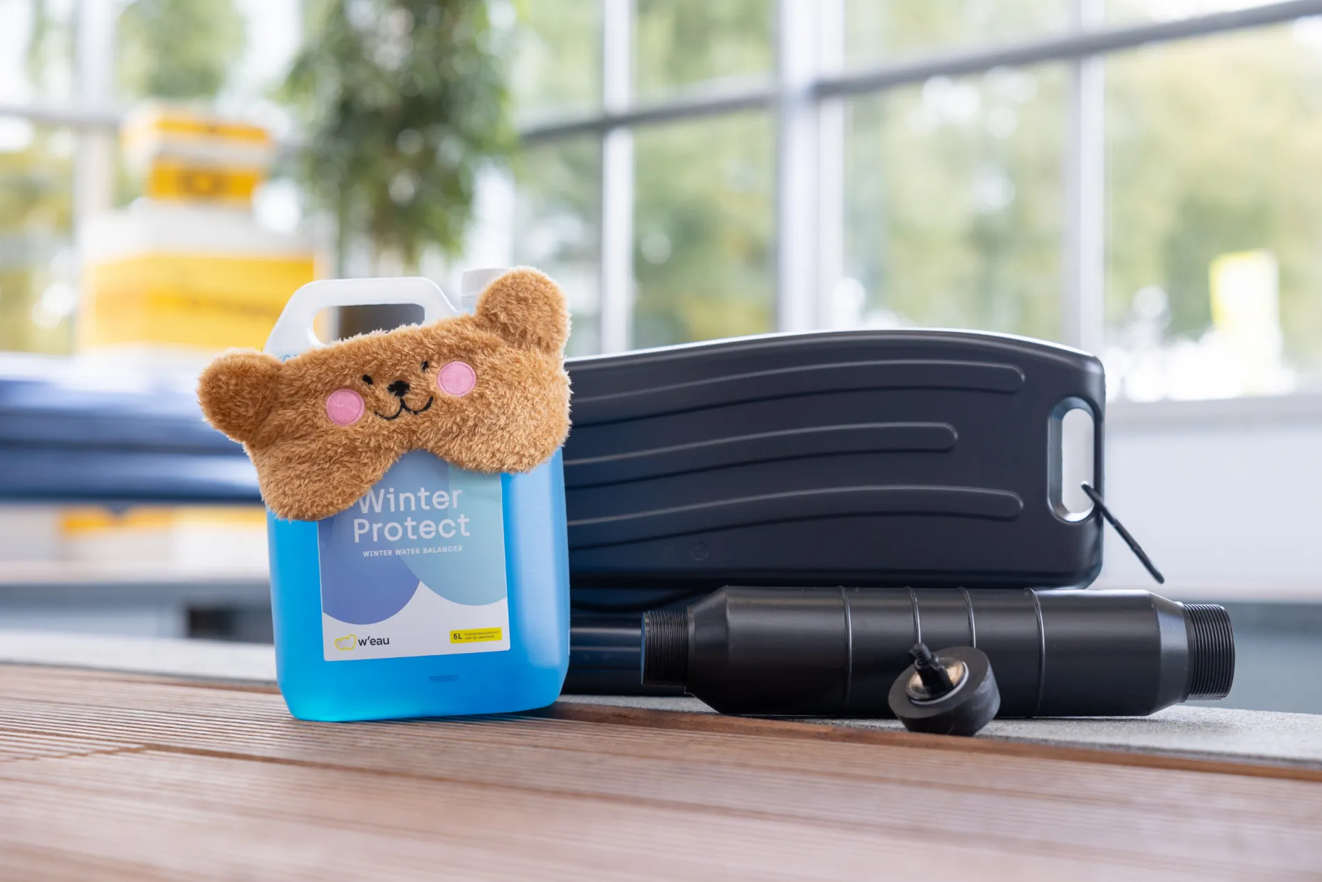 Winterproducten bij zwembad