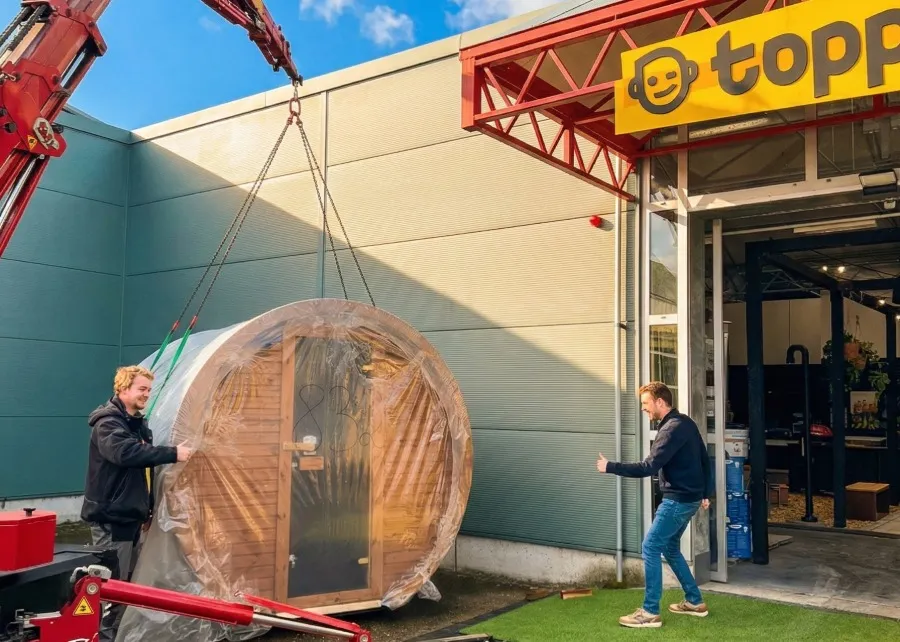 Kraanlevering sauna