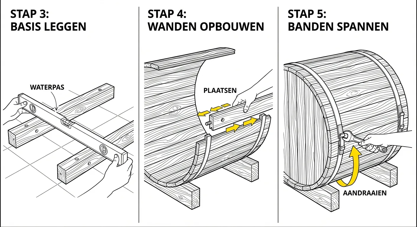 Stappenplan sauna