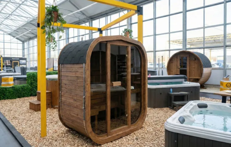 Sauna in showroom