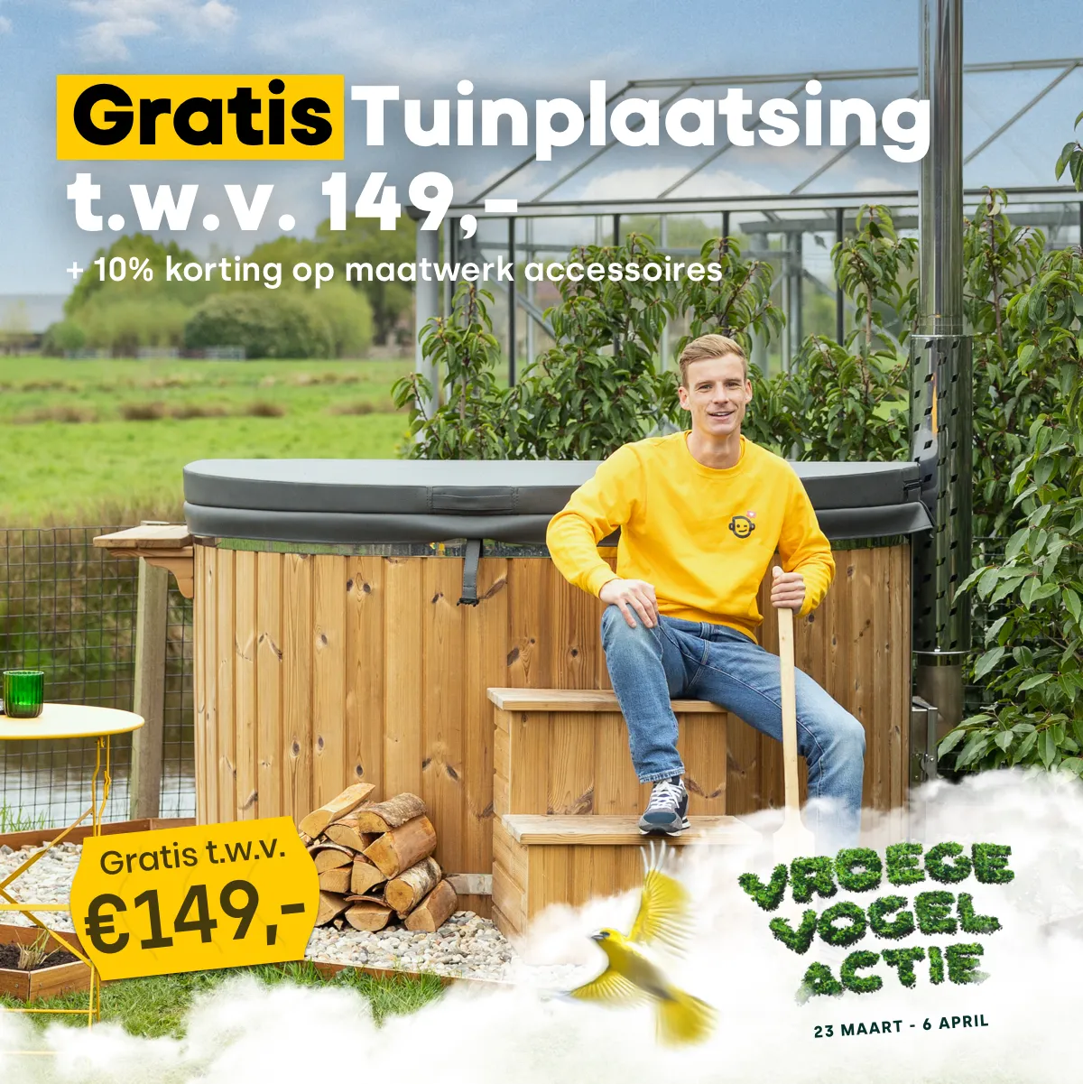 hottubs vroege vogel actie tuinplaatsing