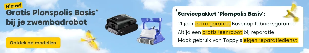 Vroege Vogel Zwembad Special - Gratis plonspolis bij zwembadrobot