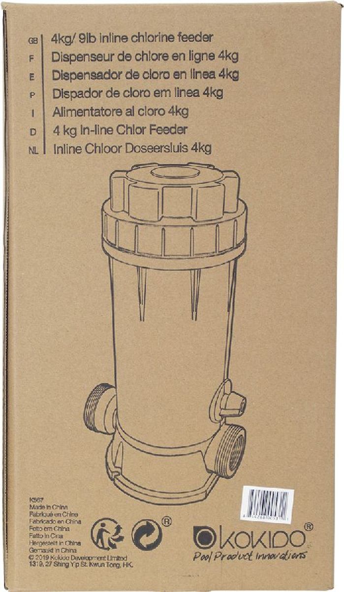 Kokido Inline chloordoseersluis - verpakking