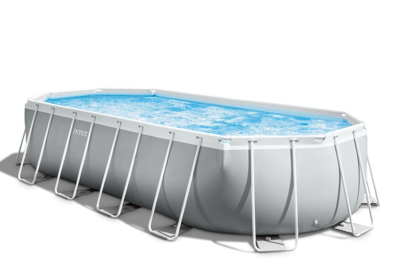 Intex Oval Prism Frame Pool - 610 x 305 x 122 cm - met filterpomp en accessoires