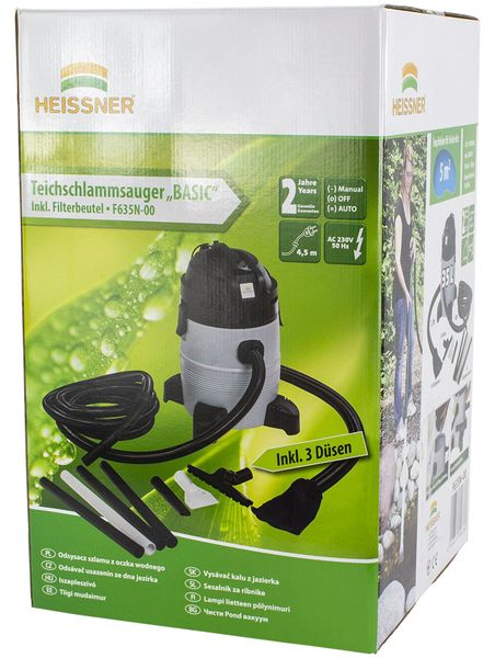 Heissner F2-00 vijverstofzuiger verpakking.