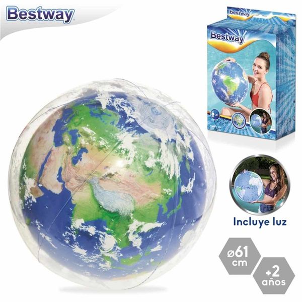 Bestway opblaasbare strandbal aardbol