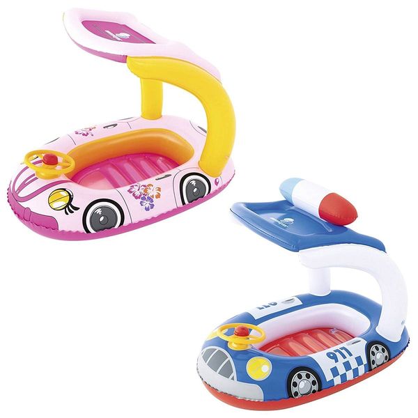 Bestway kinderbootje auto blauw