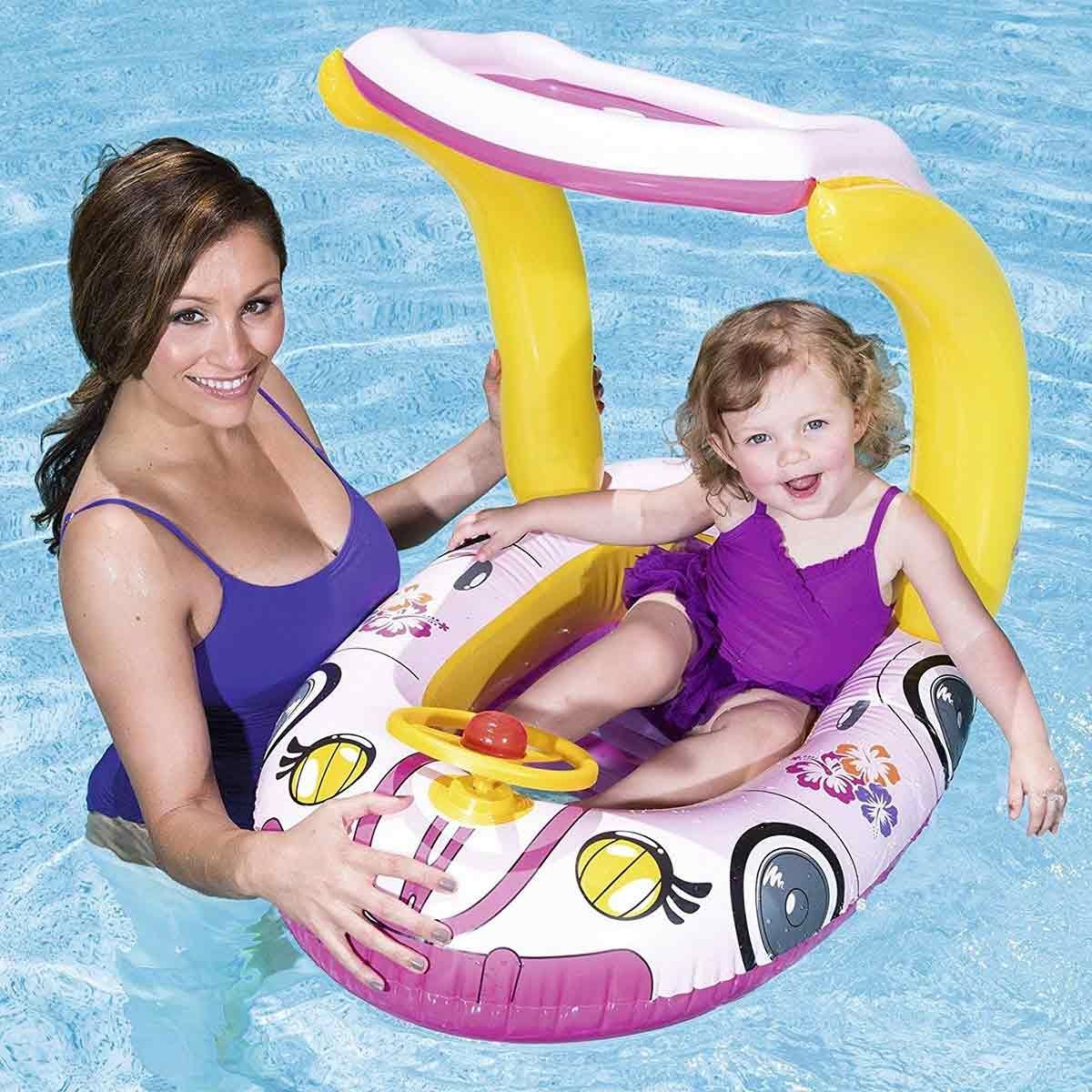 Bestway kinderbootje auto roze