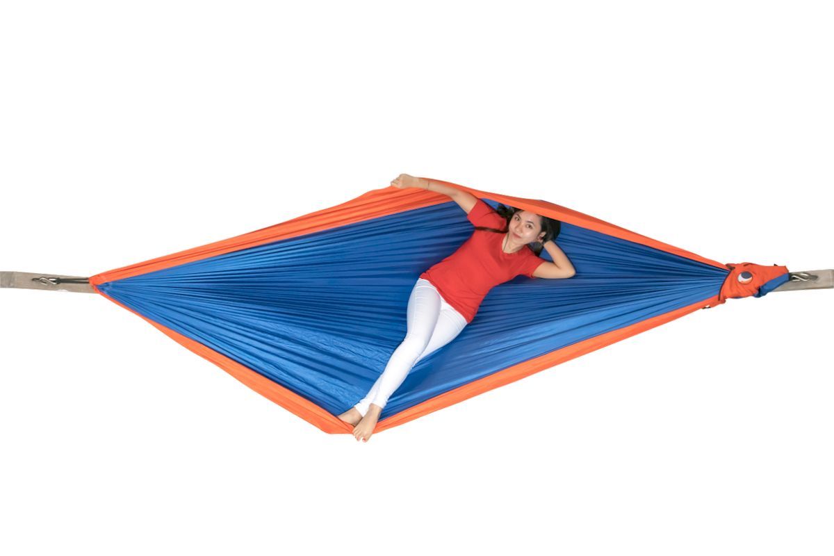 Ticket to the Moon hangmat 2 persoons Original Double - Royal Blue/Orange