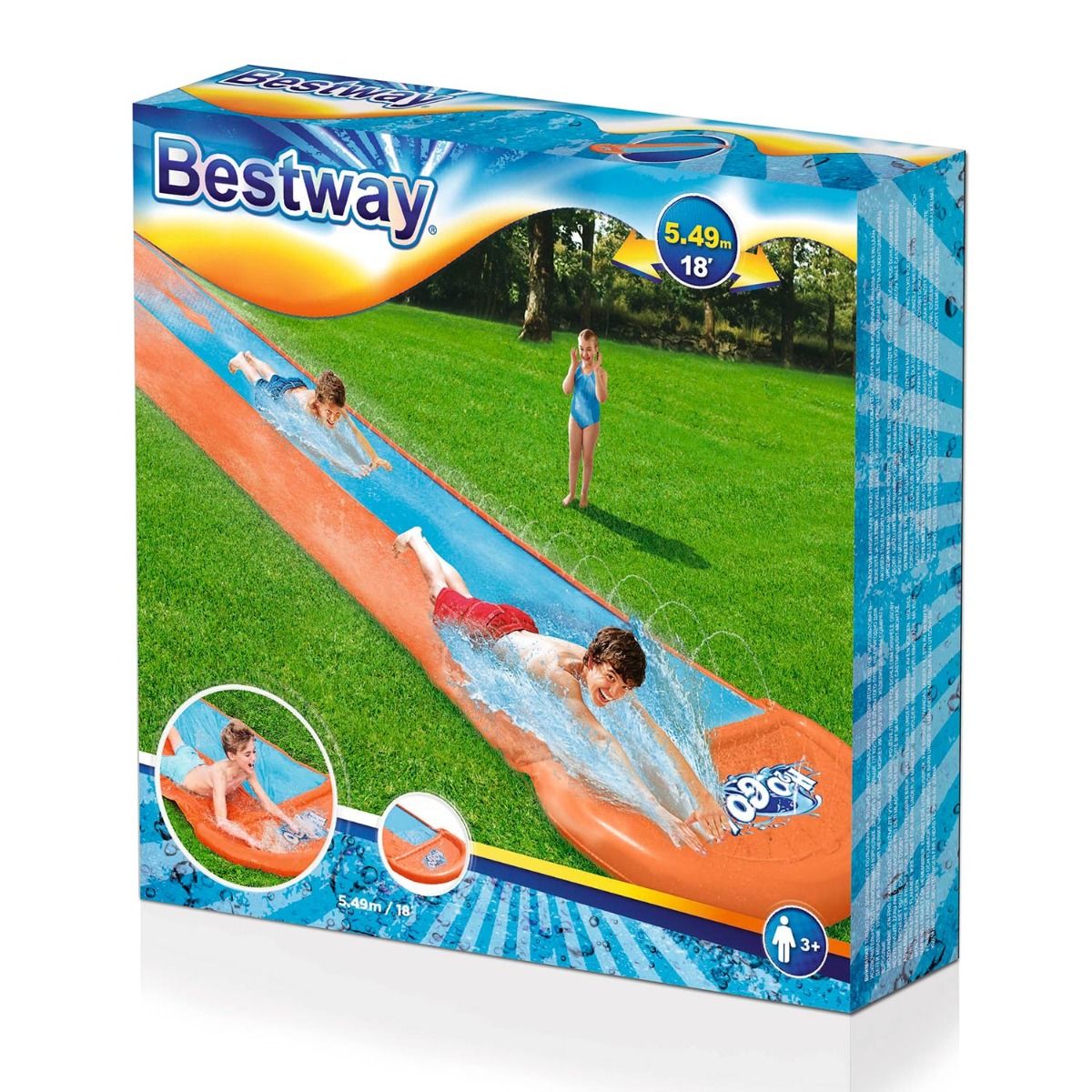 Bestway buikschuifbaan dubbel