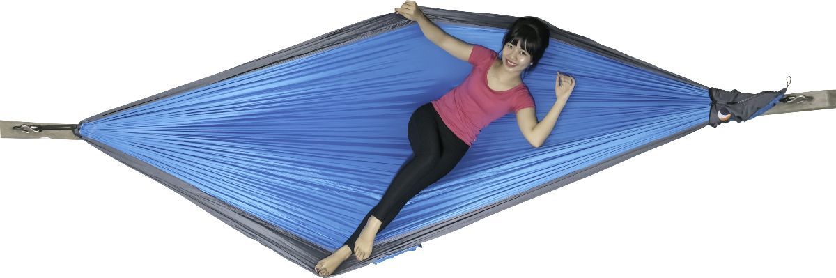 Ticket to the Moon 2 persoons hangmat aqua/dark grey