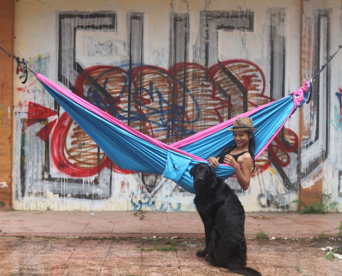 Ticket to the Moon hangmat 2 persoons Original Double - Pink/Aqua