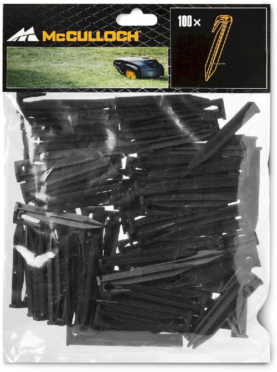 McCulloch haringen in verpakking voor robotmaaier 