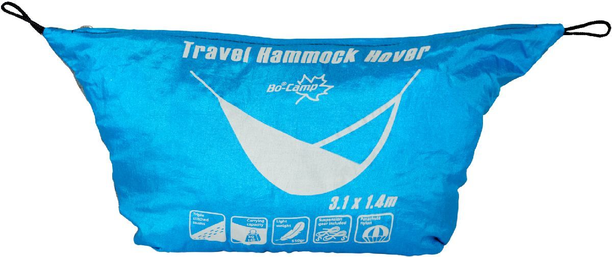 Bo-Camp Travel Hammock Hover 1 persoons reishangmat - Blauw/Grijs