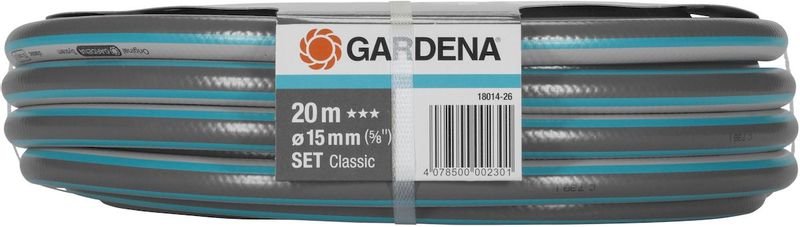 Gardena Classic 20 meter (Ø 15 mm) tuinslang met koppelingen zijkant