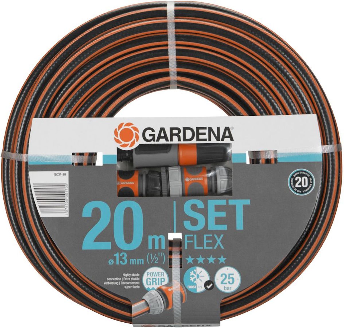 Gardena Comfort Flex 20 meter (Ø 13 mm) tuinslang met koppelingen