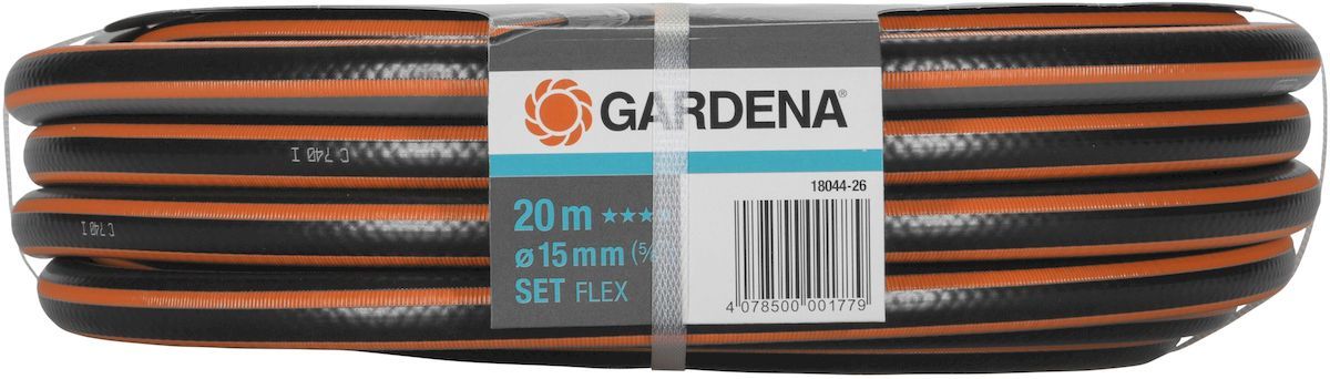 Gardena Comfort Flex 20 meter (Ø 15 mm) tuinslang met koppelingen zijkant