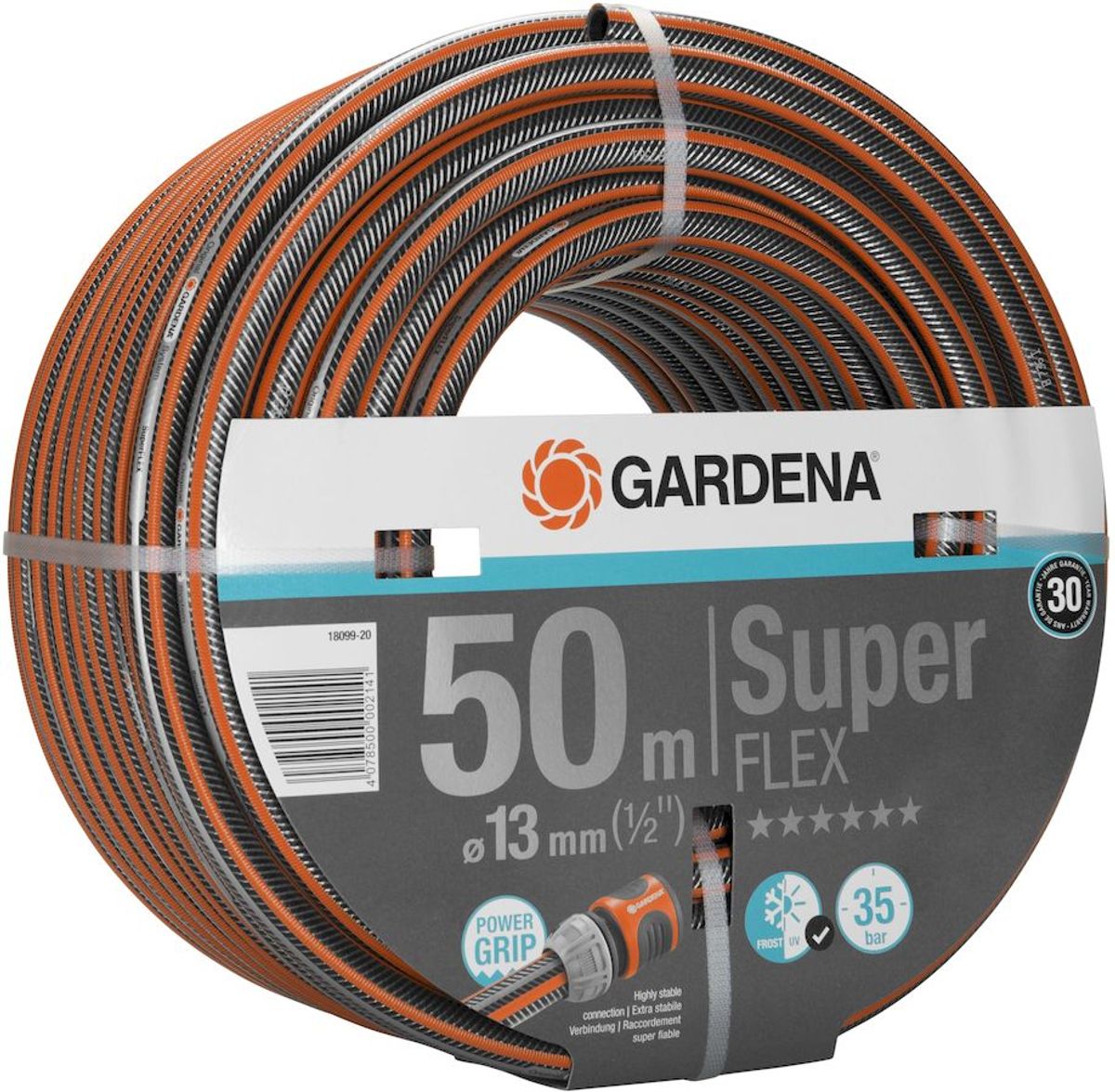 Gardena Premium SuperFlex 50 meter (Ø 13 mm) tuinslang schuin