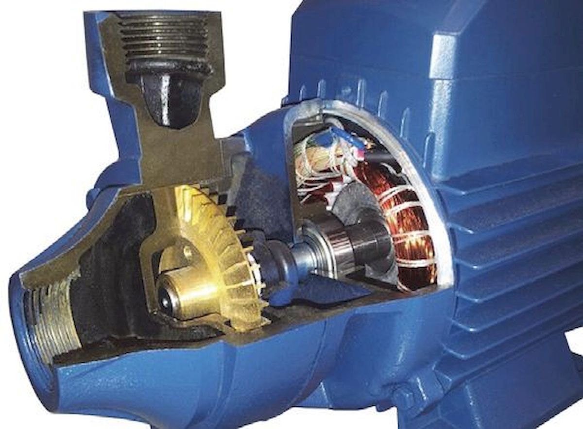 Aquaforte Spoelpomp voor trommelfilter met sterwaaier binnenwerk