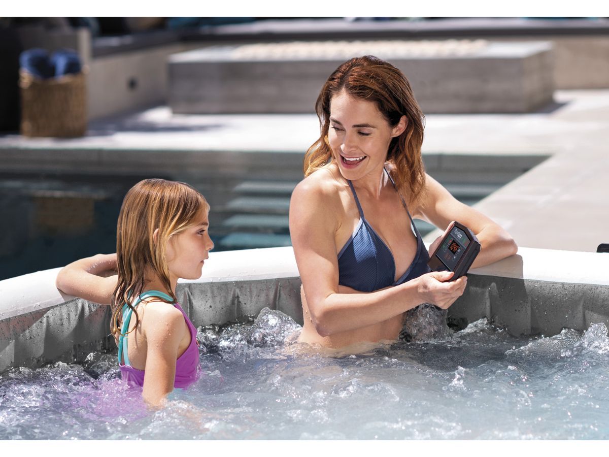 Intex Pure Spa Greywood Deluxe opblaasbare jacuzzi 4 persoons - sfeershot