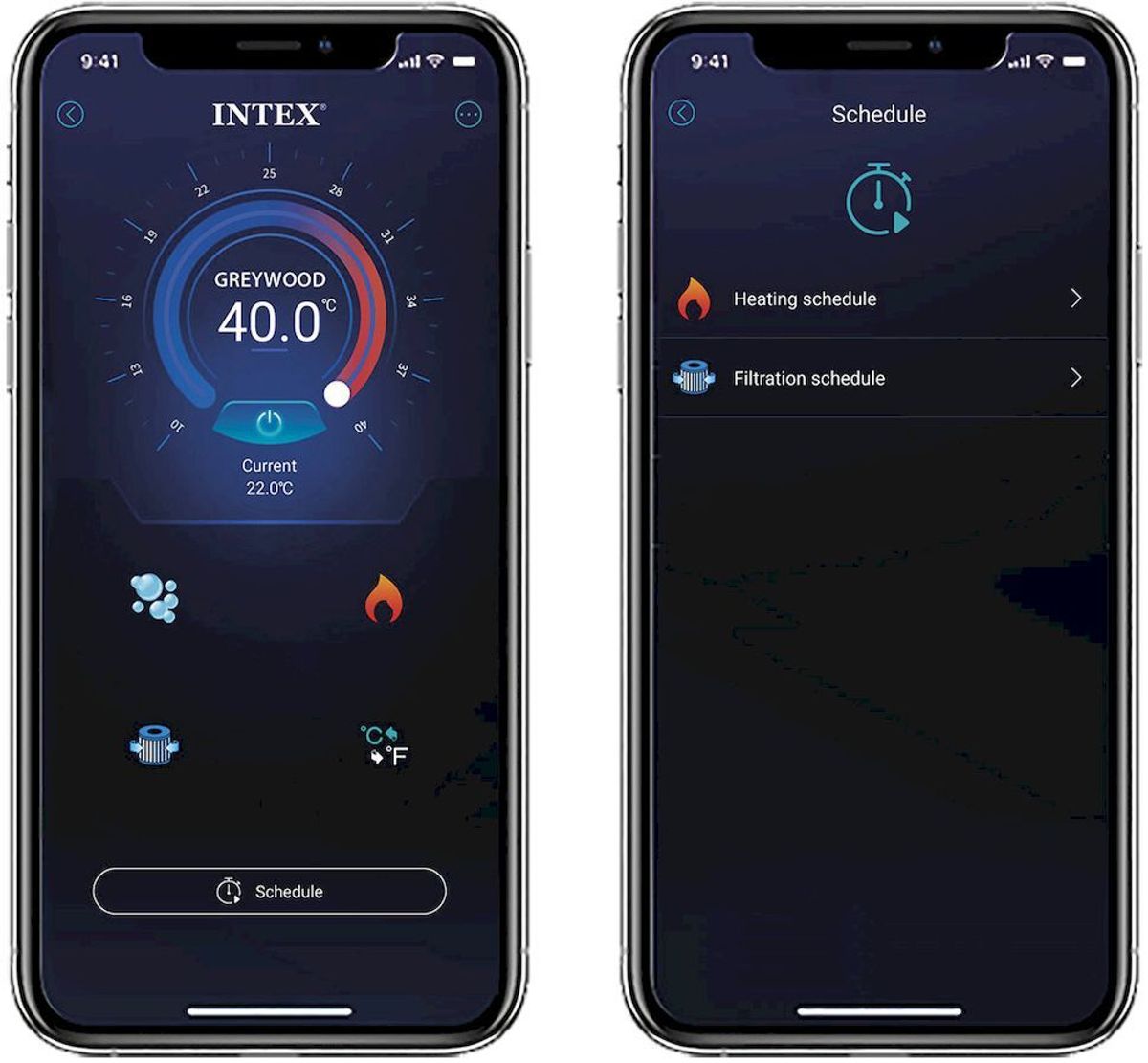 Intex Pure Spa Greywood Deluxe opblaasbare jacuzzi 4 persoons - Wifi module