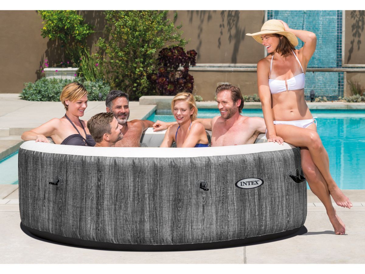 Intex Pure Spa Greywood Deluxe opblaasbare jacuzzi 6 persoons - sfeershot