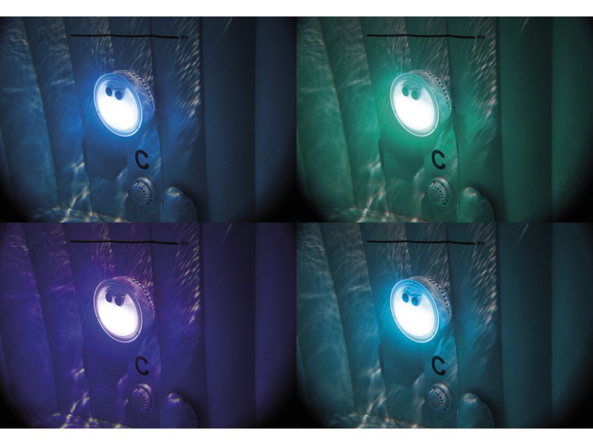 Intex Pure Spa Greywood Deluxe opblaasbare jacuzzi 6 persoons - verlichting