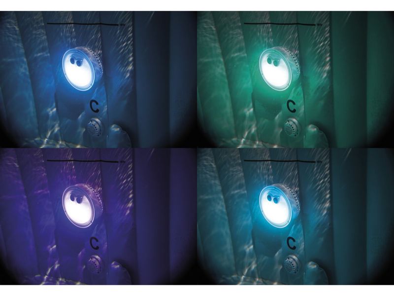 Intex Pure Spa Greywood Deluxe opblaasbare jacuzzi 6 persoons - verlichting