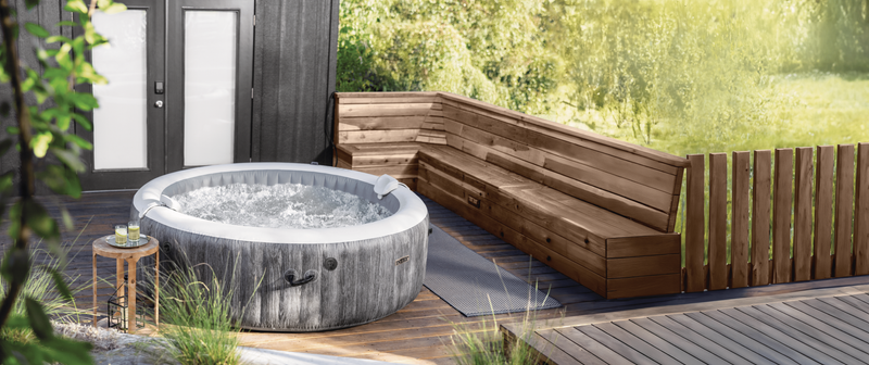 Intex Pure Spa Greywood Deluxe opblaasbare jacuzzi 6 persoons - afmetingen