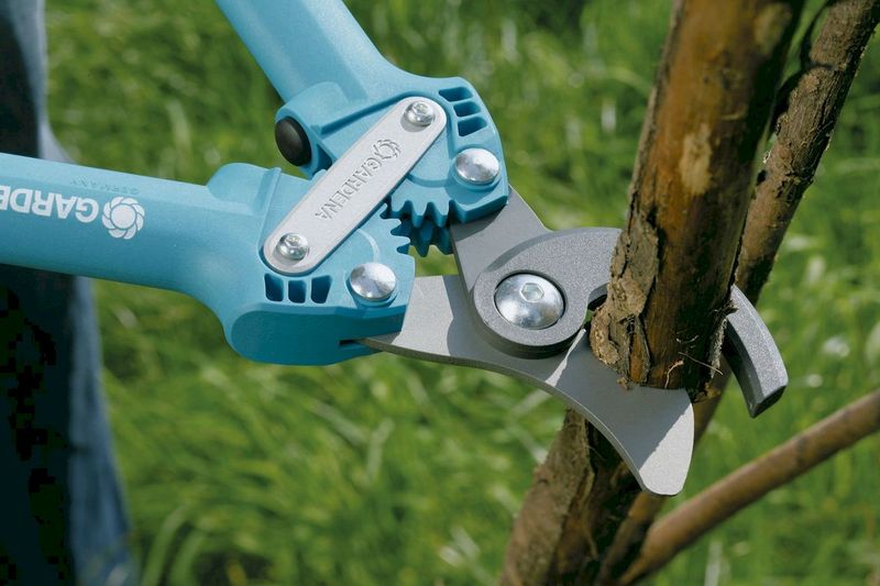 Gardena Comfort 500 AL aambeeldtakkenschaar gepatenteerde tandbeugeloverbrenging