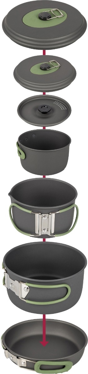 Bo-Camp Explorer Hard anodized pannenset - 4 delig