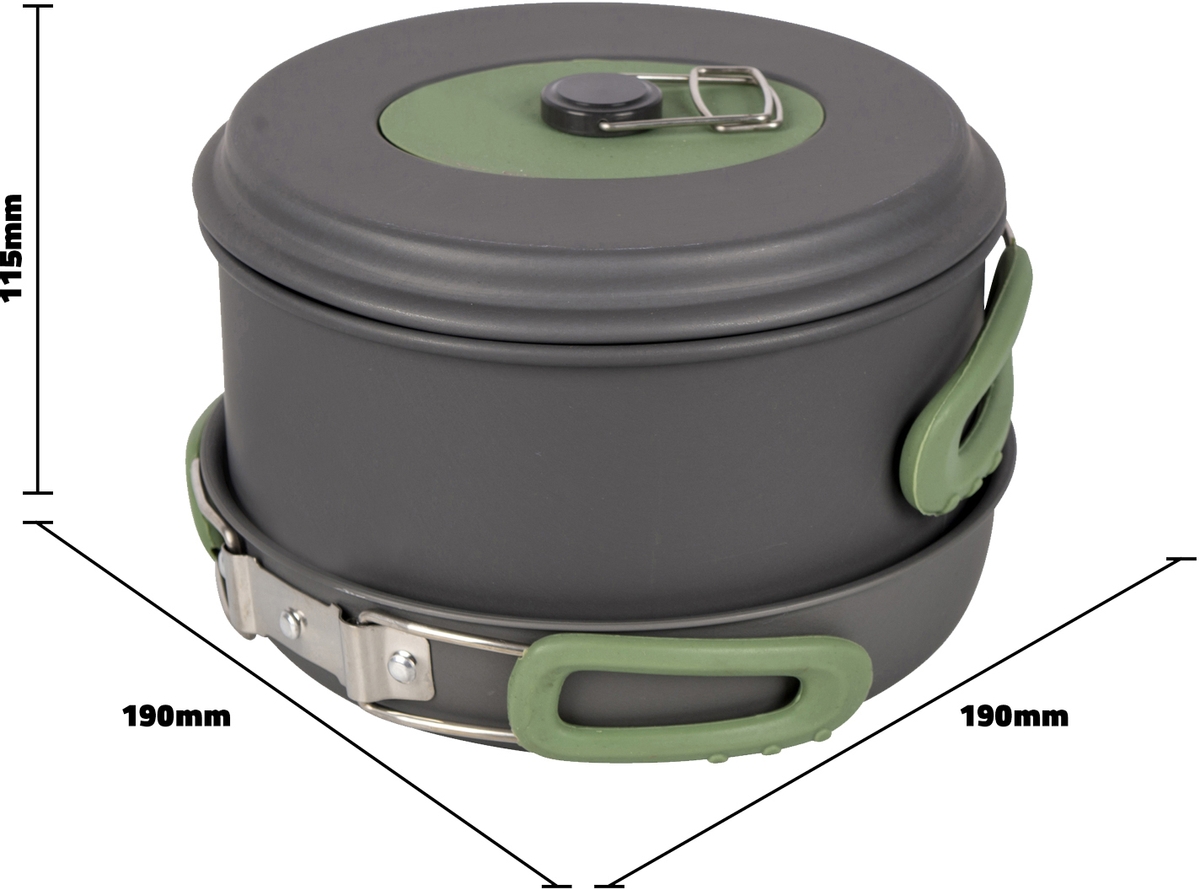 Bo-Camp Explorer Hard anodized pannenset - 4 delig