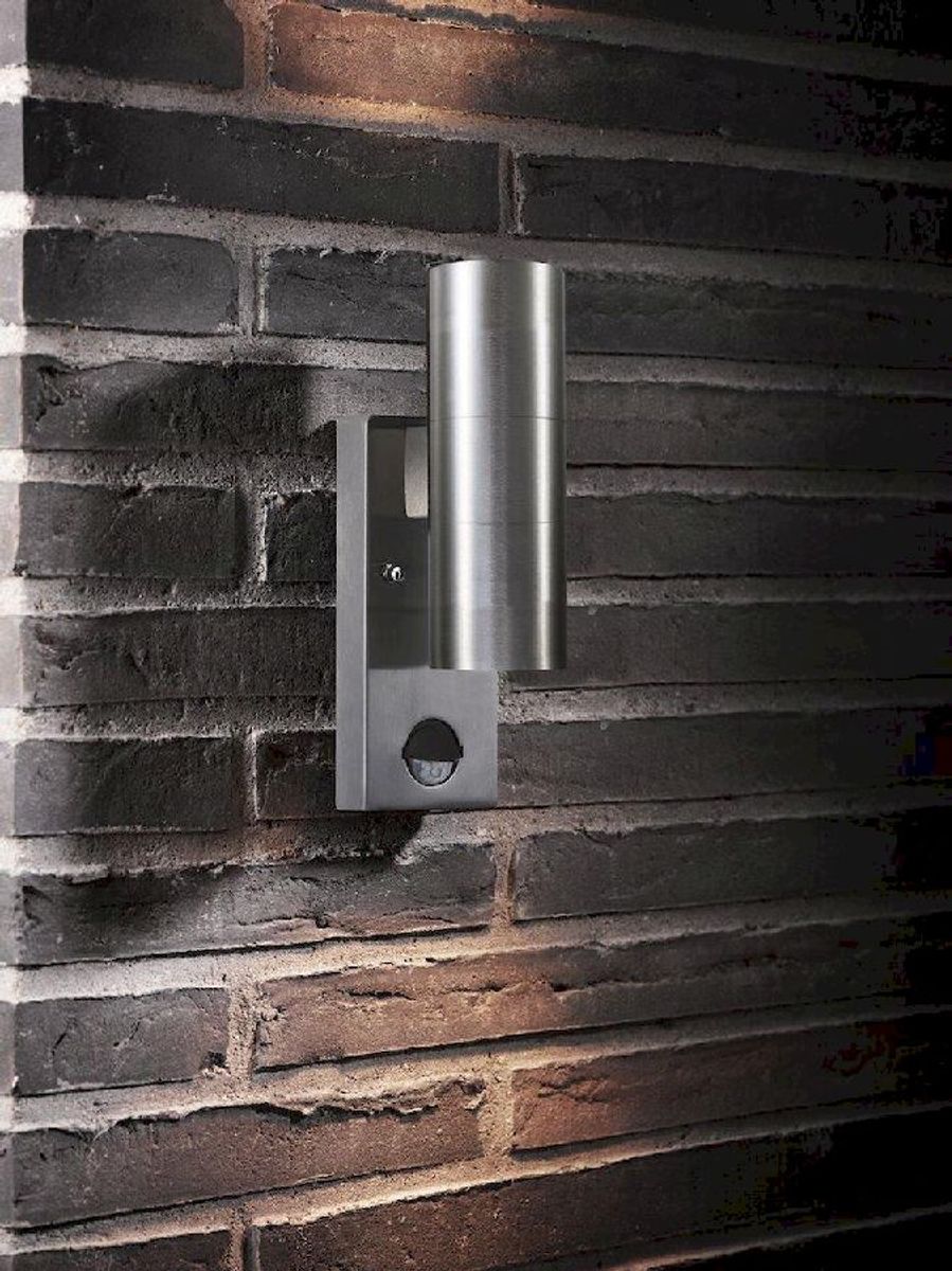 Nordlux Tin Duo Sensor GU10 wandlamp buiten inox